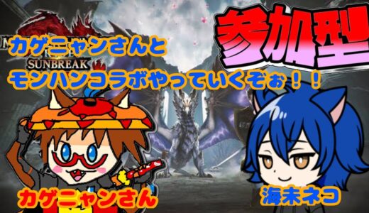 【コラボ参加型】【Switch版】カゲニャンさんとのモンハンライズサンブレイクコラボ！　皆で楽しく一狩り行こう！！　(初見さん、常連さん、参加歓迎)