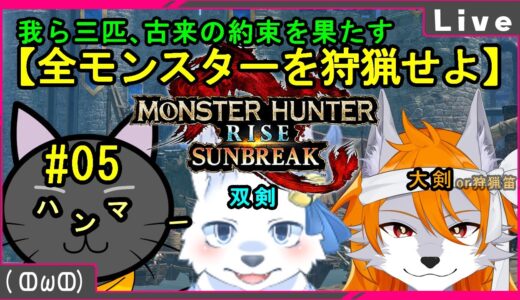 【モンハンRISE コラボ】Steam版をクリアしようと約束した半年前の話を実現 #05【野良猫クロナ】