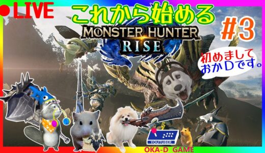 【モンハンライズ　＃３】　これから始める狩猟生活！村クエとやらを進めるで！！　【モンスターハンターライズサンブレイク　MONSTER HUNTER】