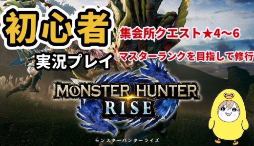 【モンスターハンターライズ】初心者実況～マスターになりたい初心者～