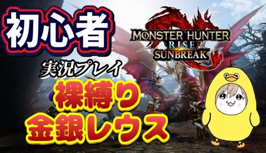 【モンスターハンターライズサンブレイク】初心者実況🔰～裸しばりガチ練習～明日本番