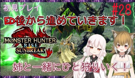 【MHR:SB/初見】M★６とかイベントクエやります！お姉ちゃんと二人で初見プレイ！#28【モンスターハンターライズ：サンブレイク/真神散葉・散凪】