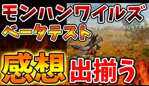 【モンスターハンターワイルズ】βテストの感想出揃う。今作は失敗だったのか？成功だったのか？【モンハンワイルズ/モンハンサンブレイク/モンハンライズ/最新作/攻略/体験版/フレームレート