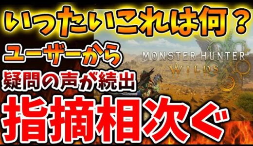 【モンスターハンターワイルズ】ユーザーから指摘の声相次ぐ、、、いったいこれは何なのか？【モンハンワイルズ/モンハンサンブレイク/モンハンライズ/最新作/攻略/体験版/ベータテスト/OBT