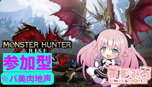 【モンスターハンターライズサンブレイクswitch版参加型】みんなで一狩り行きませんか？？💖✨※バ美肉地声