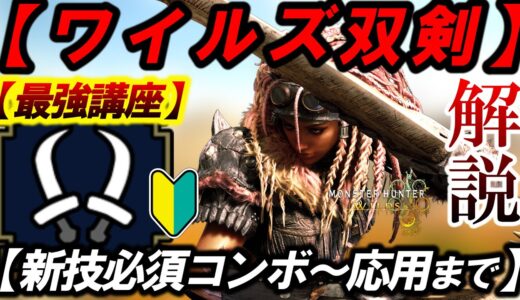 【これ見れば簡単！”双剣”使い方講座】初心者でも使える！『新技必須テク～連携技まで分かりやすく実戦で解説！』【モンハンワイルズ/双剣/使い方】