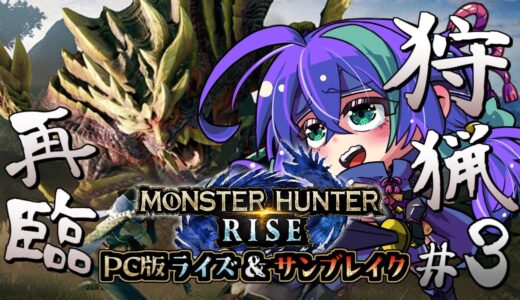 【PC版 MHrise:SB】狩猟再臨！PC版モンスターハンターライズ：サンブレイクの世界へ！ #3【苗喪無名無 / Vtuber】