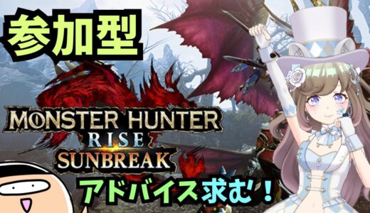 【MHR:SB参加型】初見さん歓迎【モンハンライズ/モンハンサンブレイク】アドバイス求む！