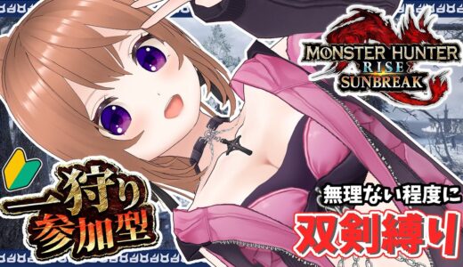【ガチ初心者】モンハンライズサンブレイク参加型やってるよ【Switch版】