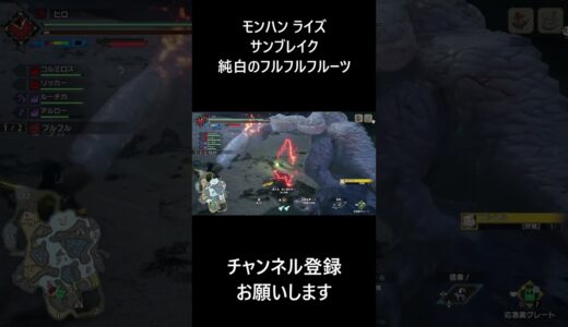 ＃モンハン ライズ サンブレイク フルフルフルーツ