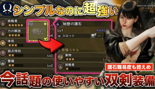 【環境トップ】今強すぎると話題の“双剣”をシンプルで分かりやすく使える装備を紹介！身躱しが強すぎて周回の安定感がバク上がり！？【MHWilds】