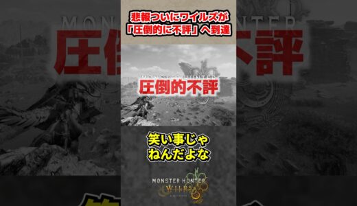 ついにワイルズの評価が「圧倒的に不評」に到達【モンハンワイルズ反応集】