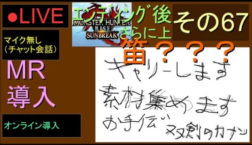 🔴LIVE（Switch）モンスターハンターライズ　サンブレイク　67　by　KANAN　（MONSTER　HUNTER　RISE　SUNBREAK)