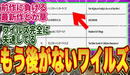 【悲報】PS5ランキングにライズトップテン入り→ワイルズ圏外という地獄の結果に…【モンハン／ワイルズ／反応集】