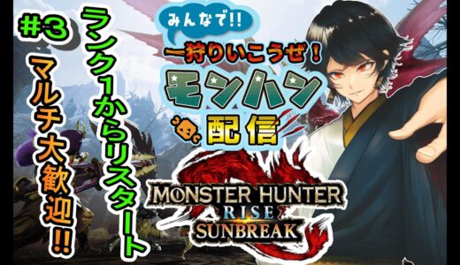 【#mhrise /参加型】みんなで一狩り行こうぜ♪ハンター人生リスタート！1から狩猟生活🐉