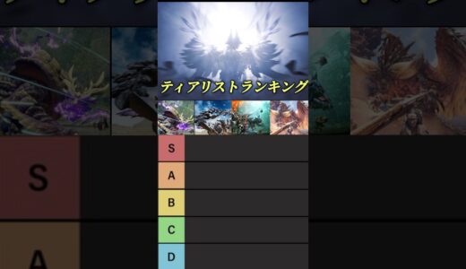 モンハン作品別難易度ティアリストランキング#shorts 【ワイルズ】【上位】