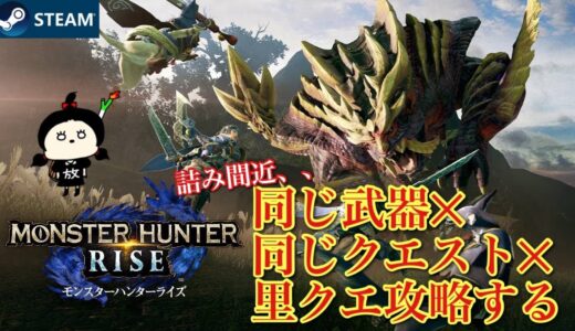 【モンハンライズsteam版】（その2）里マガイマガドまで倒せました。そろそろ武器が作れなくなってきており過酷さを極めております、、#モンスターハンターライズ